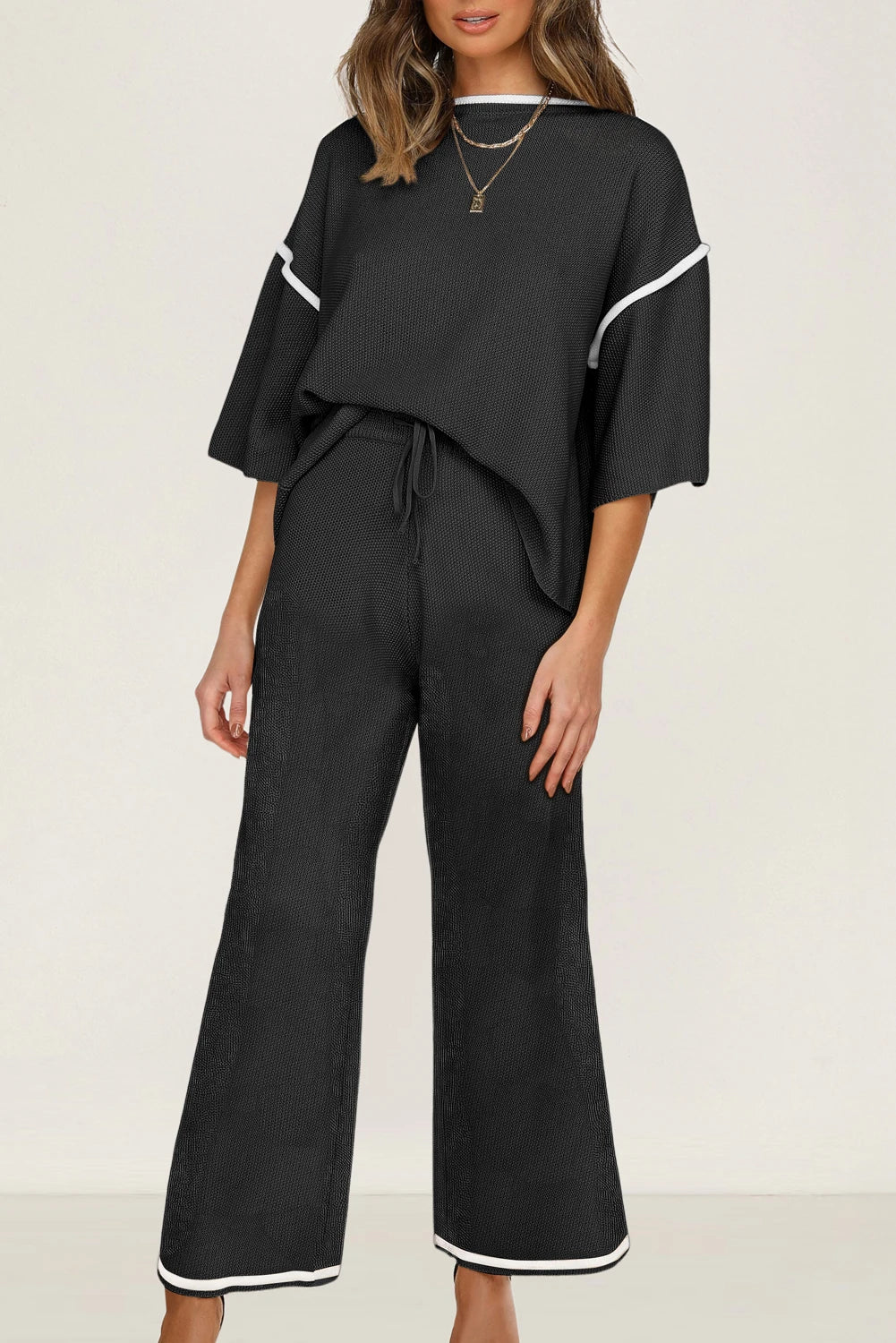 PREORDER - Contrast Sweater Set - ENDS 2/8