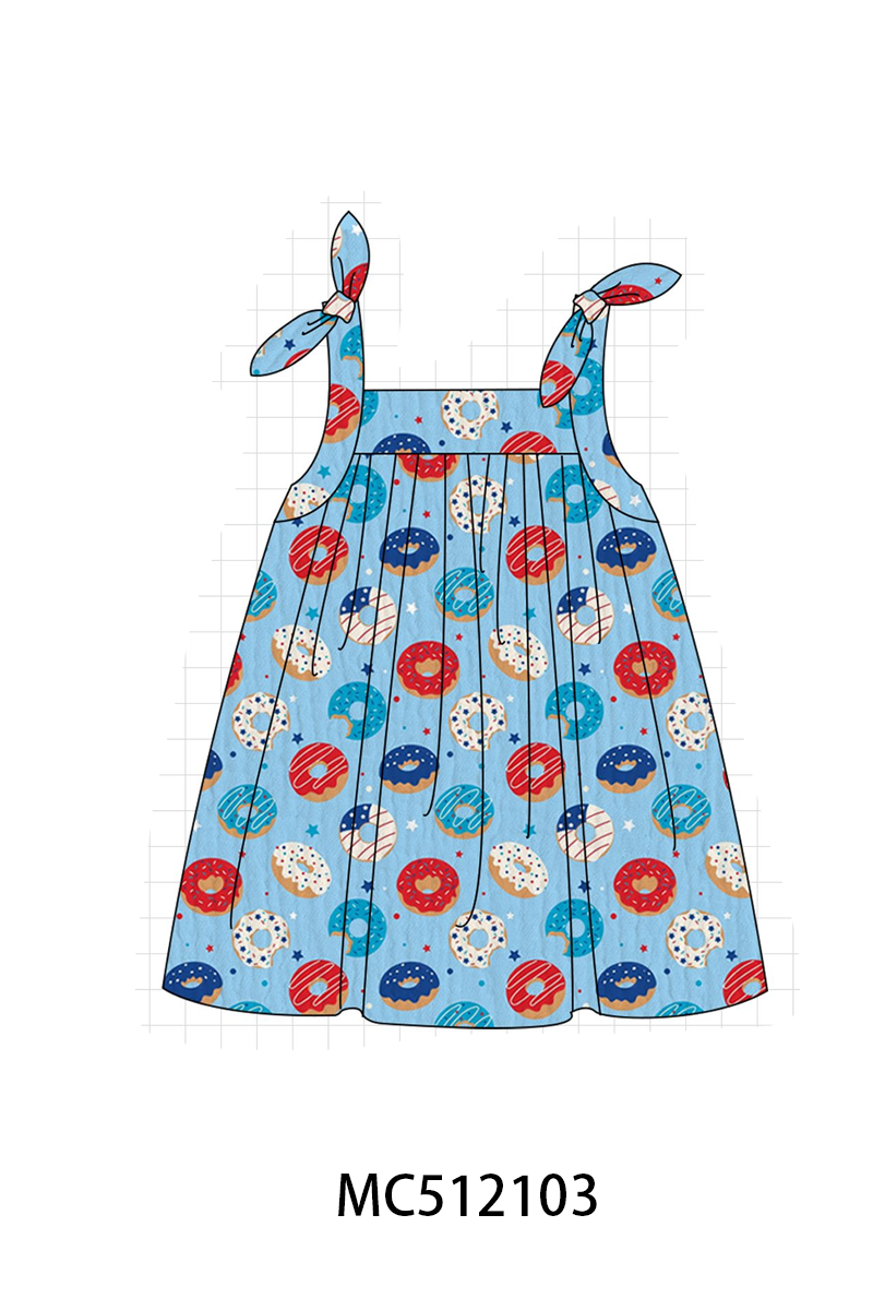 PO76 Blue patriotic donuts print collection