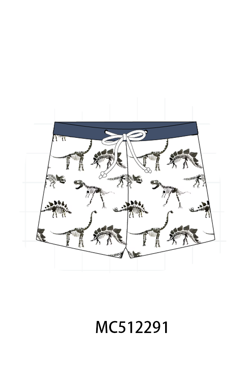 PO76 Navy dinosaur boy swimsuit collection