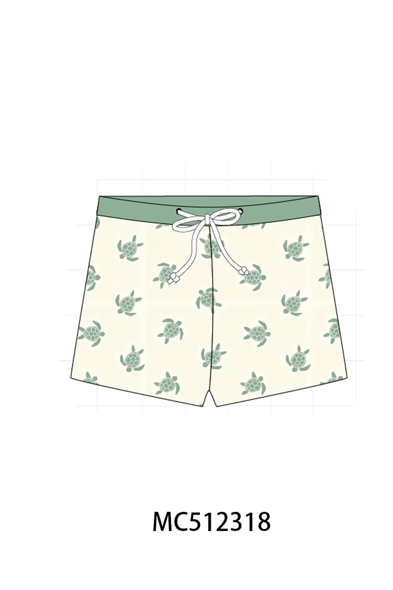 PO76 Green turtle boy swimsuit collection
