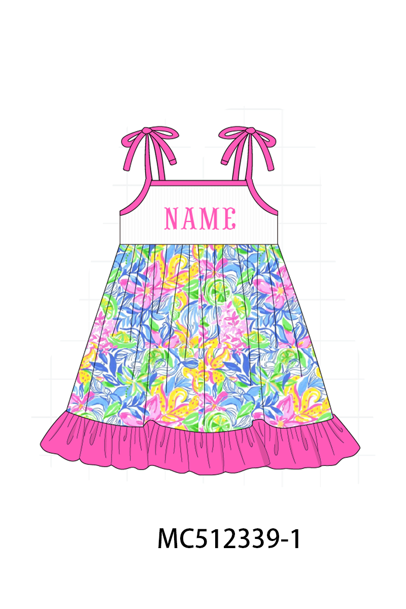 PO76 Pink lily floral monogram collection