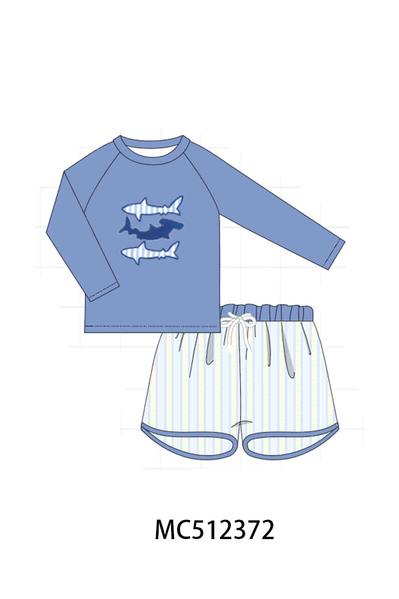 PO76 Floral mermaid shark applique collection