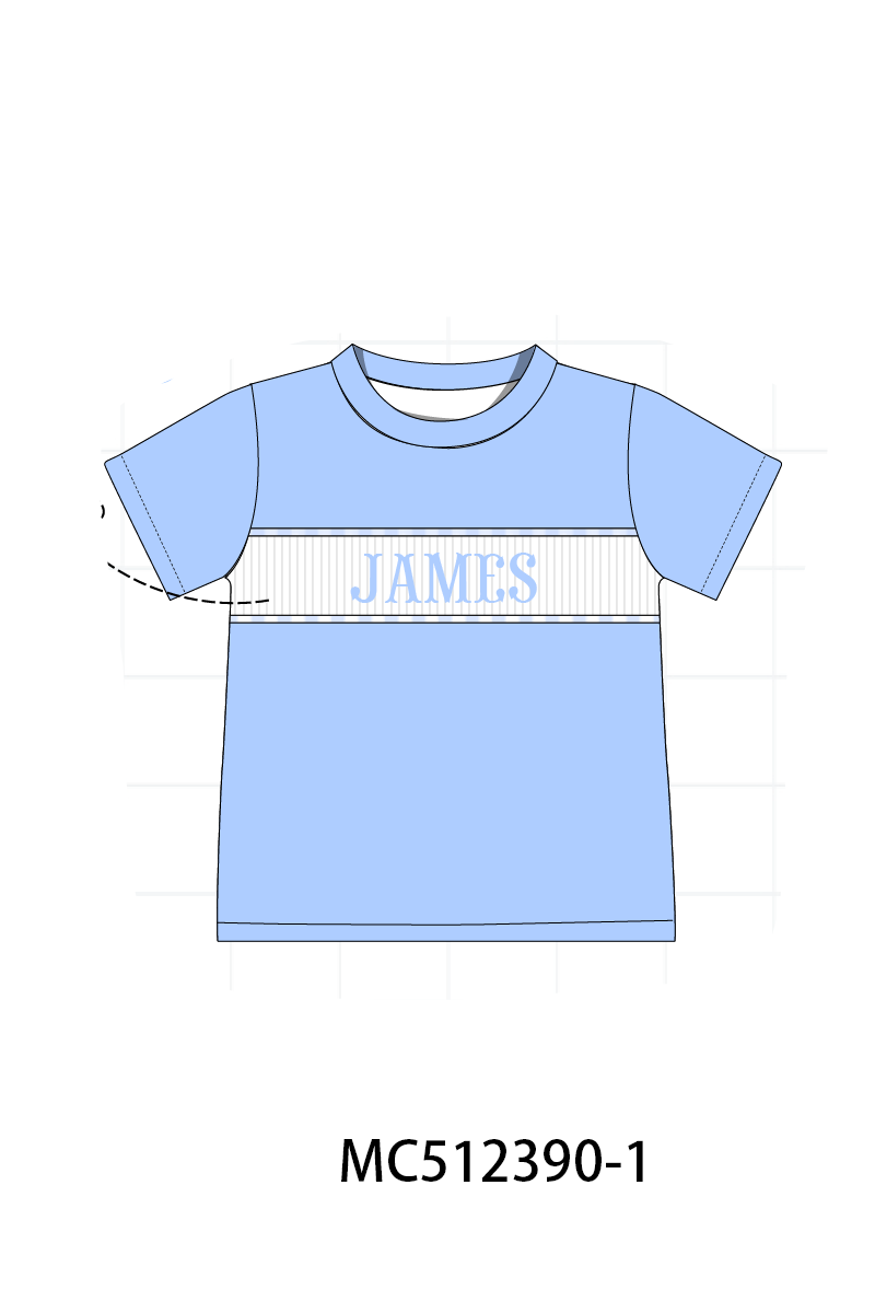 PO76 Pink&blue monogram smocked collection