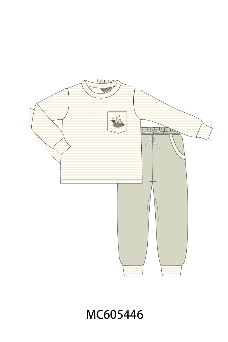 PO93 Green mallard embroidery collection