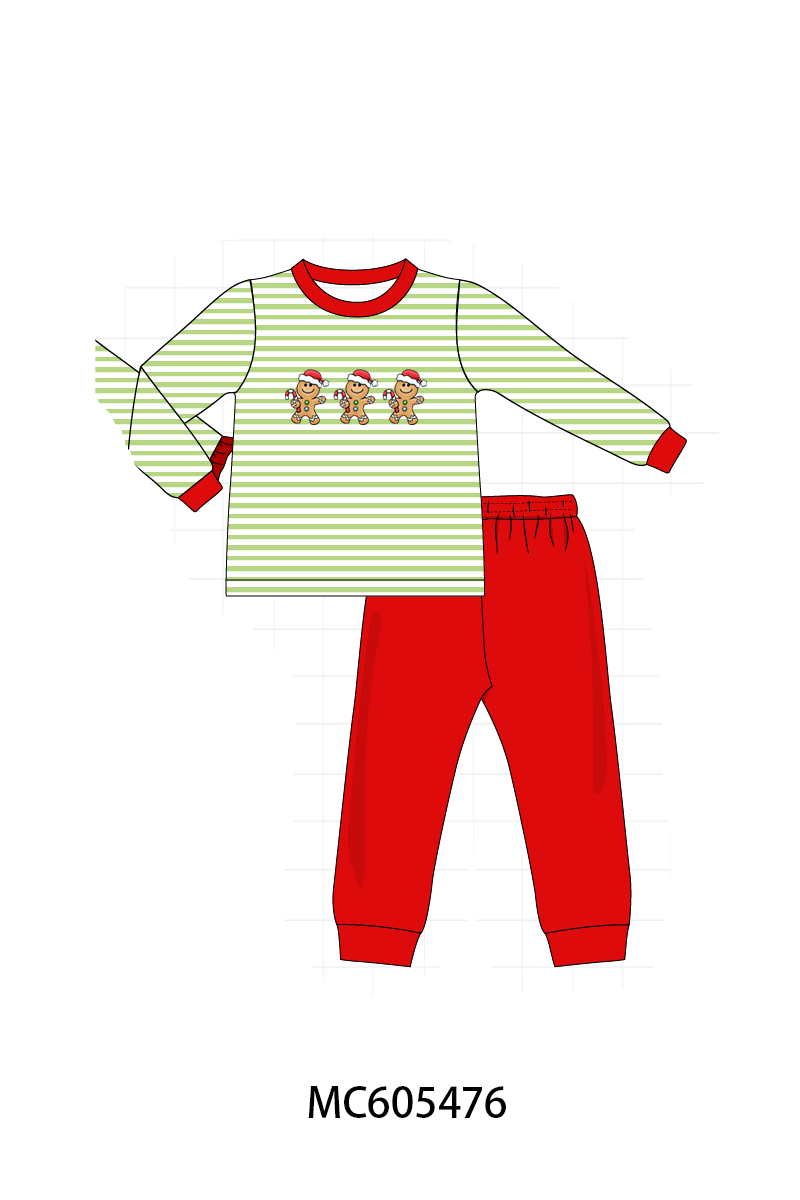 PO93 Christmas stripe tree santa reindeer gingerbread embroidery collection