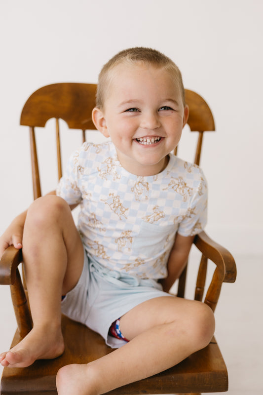 Western Checks Daywear Short Set