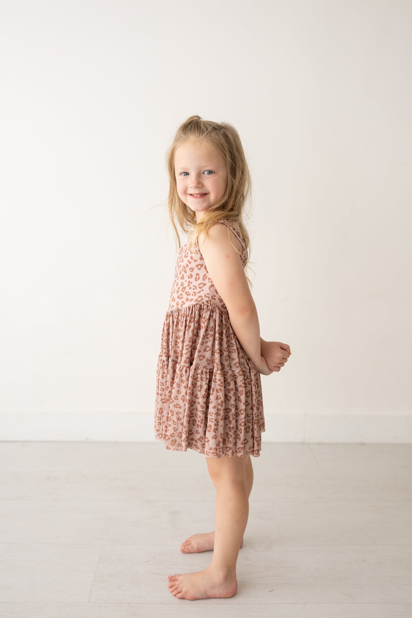 Leopard Athletic Mesh Dress w/ Shorts