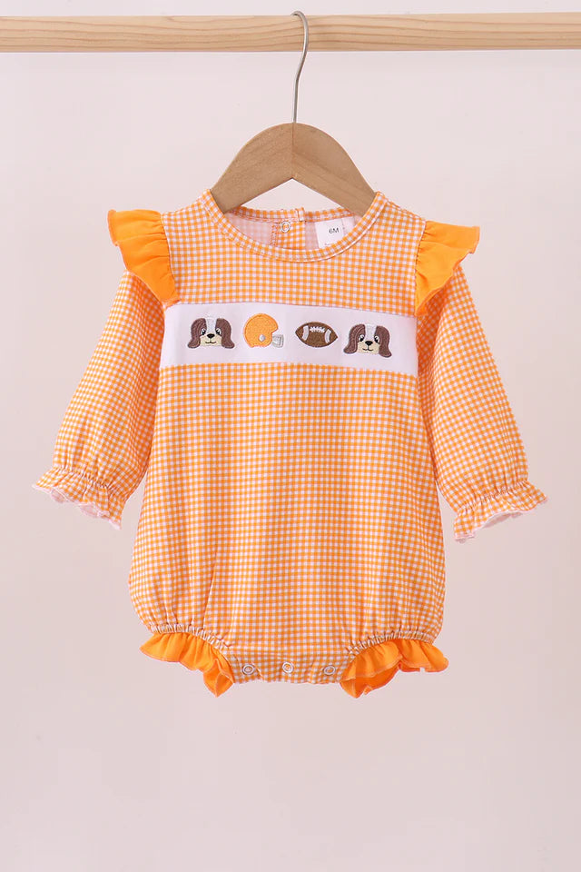 Gingham Football Ruffle Bubble
