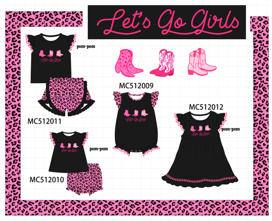 PO76 Black let's go girl leopard pom-pom collection