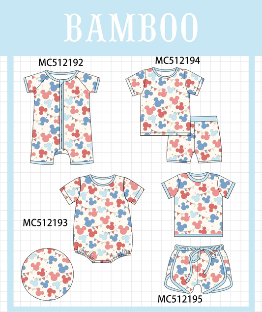 PO76 Blue character print bamboo collection
