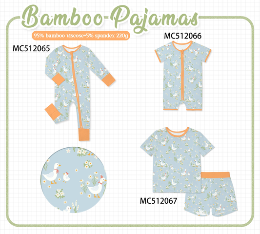 PO76 Blue goose daisy bamboo collection