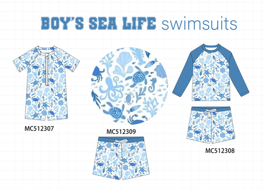 PO76 Blue marine boy swimsuit collection