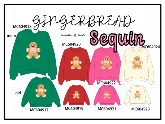 (ETA EARLY OCT) PO90 Christmas gingerbread sequin mom&me collection