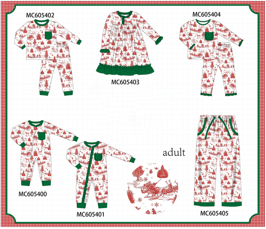 PO93 Classic Christmas Toile print collection