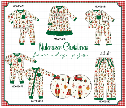 PO93 Forest nutcracker print pajama collection