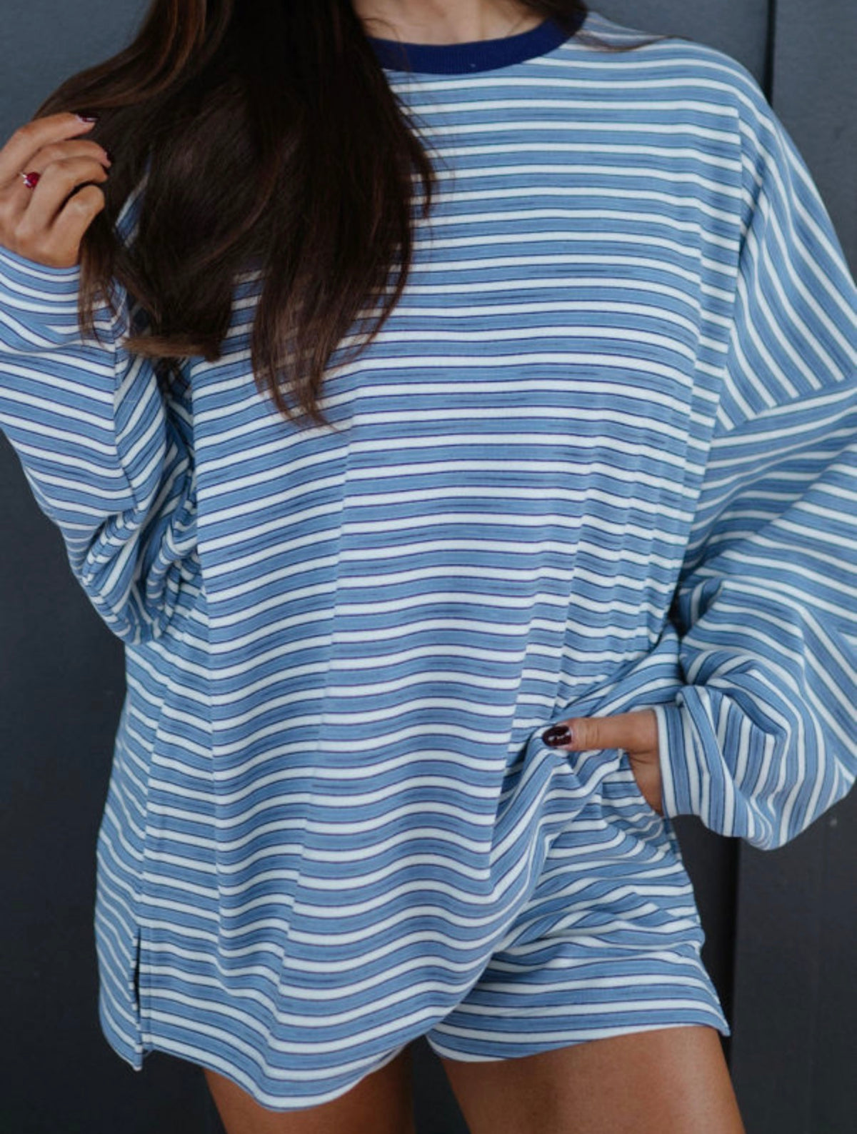 PREORDER - Oversized Striped Short Set - ENDS 9/18