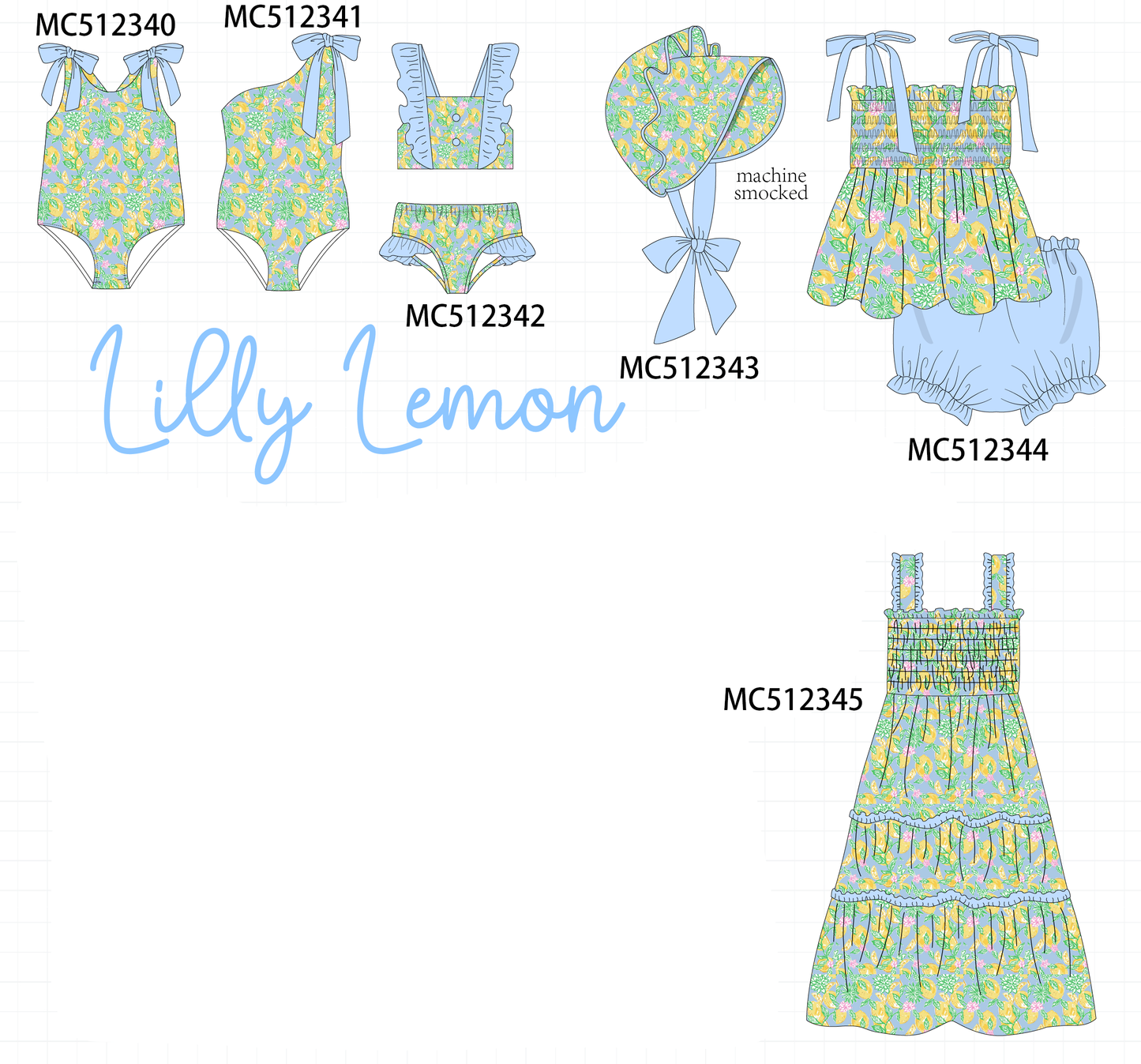 PO76 Green&blue lily lemon collection