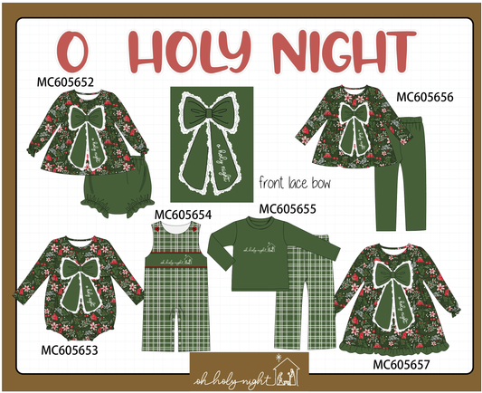 PO93 Green floral print bow collection