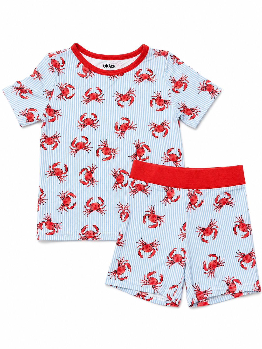 Striped Crabs Short Set