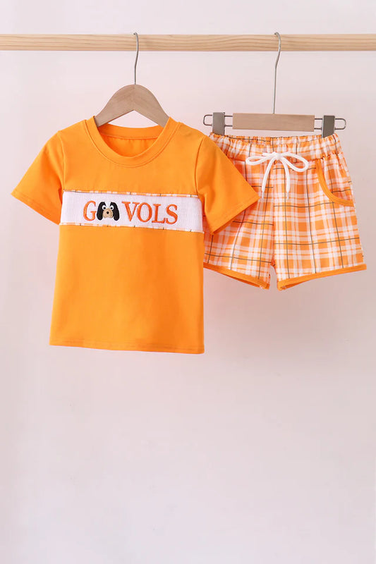 Tennessee Go Vols Smocked Short Set