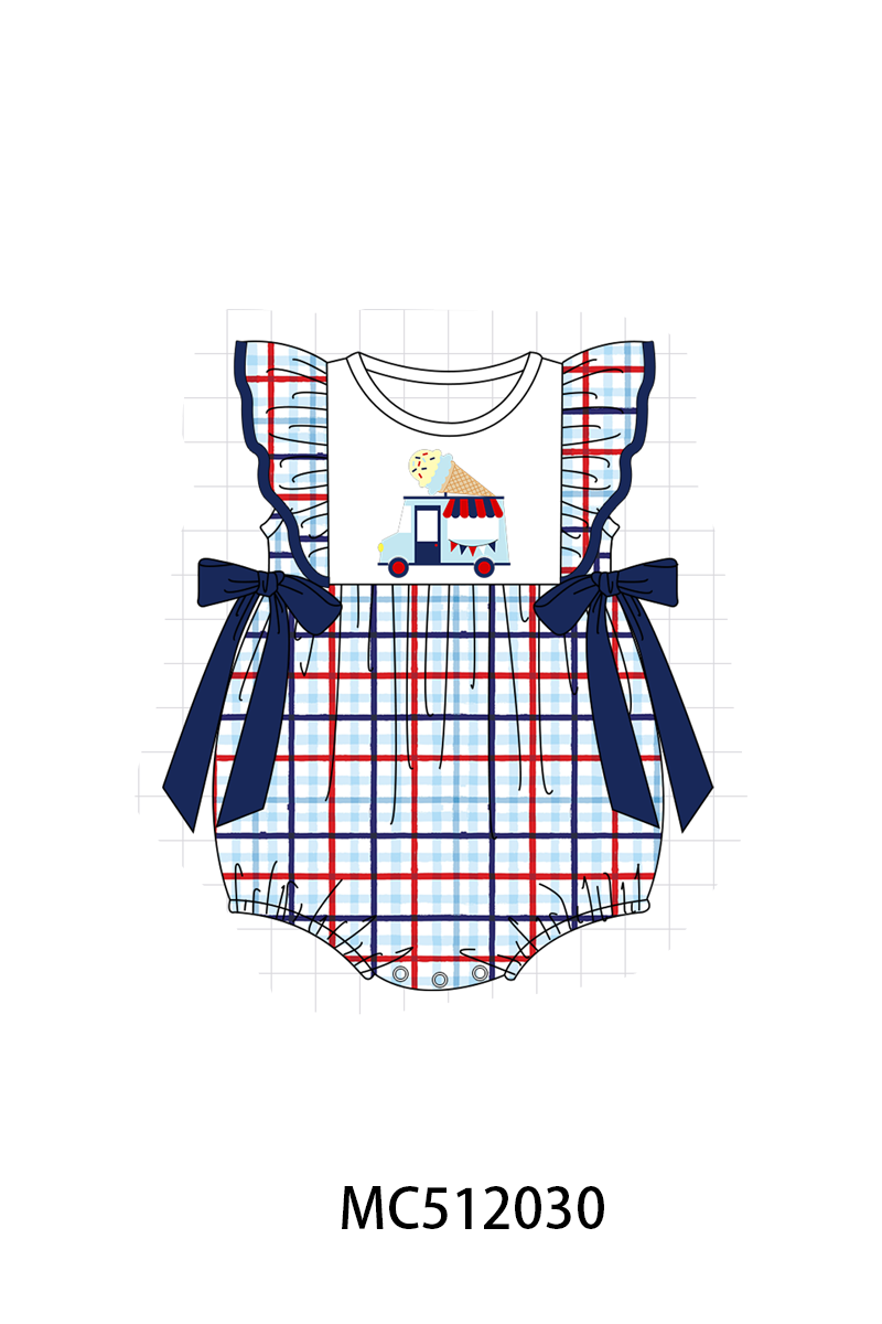 PO76 Navy patriotic ice cream truck applique collection