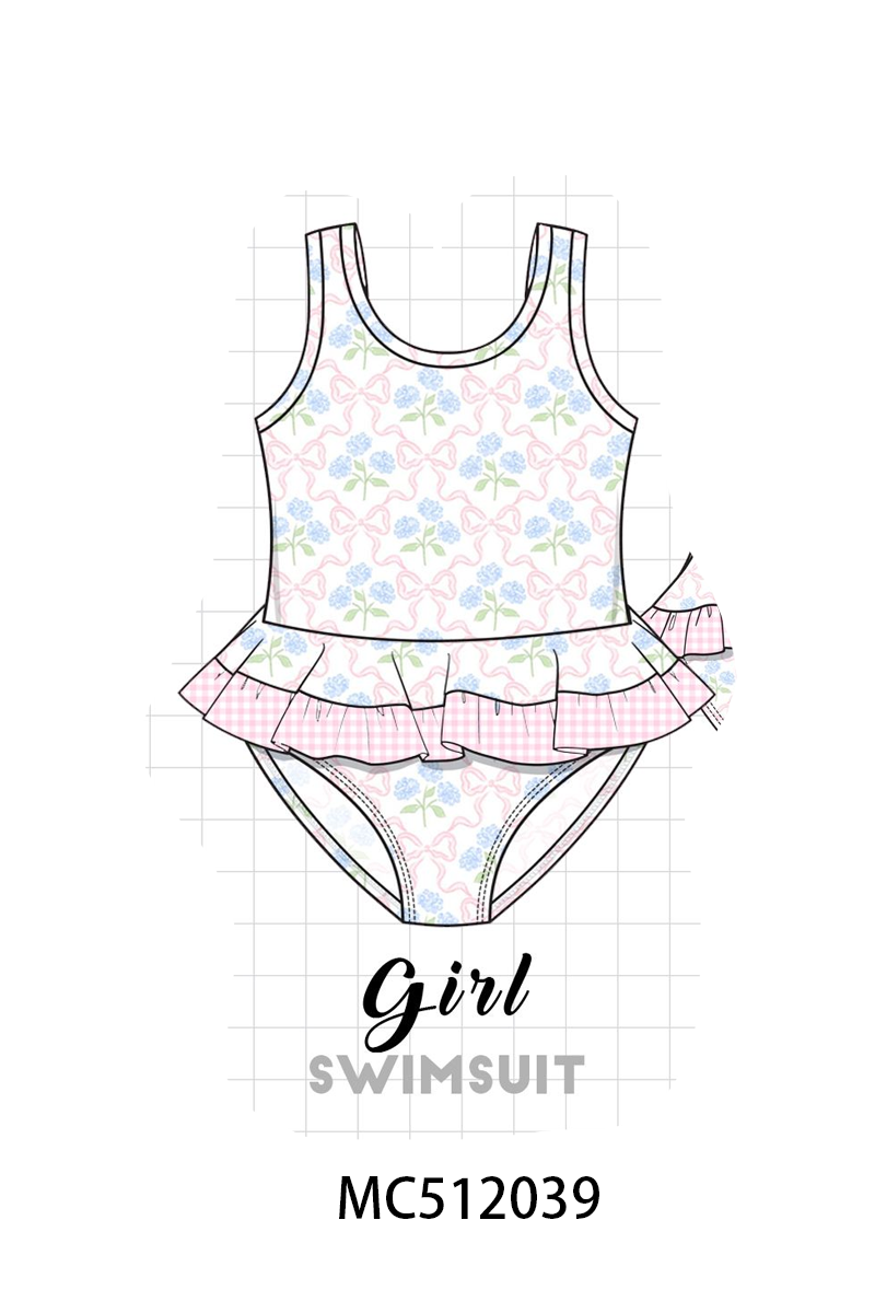 PO76 Pink hydrangea bow print collection