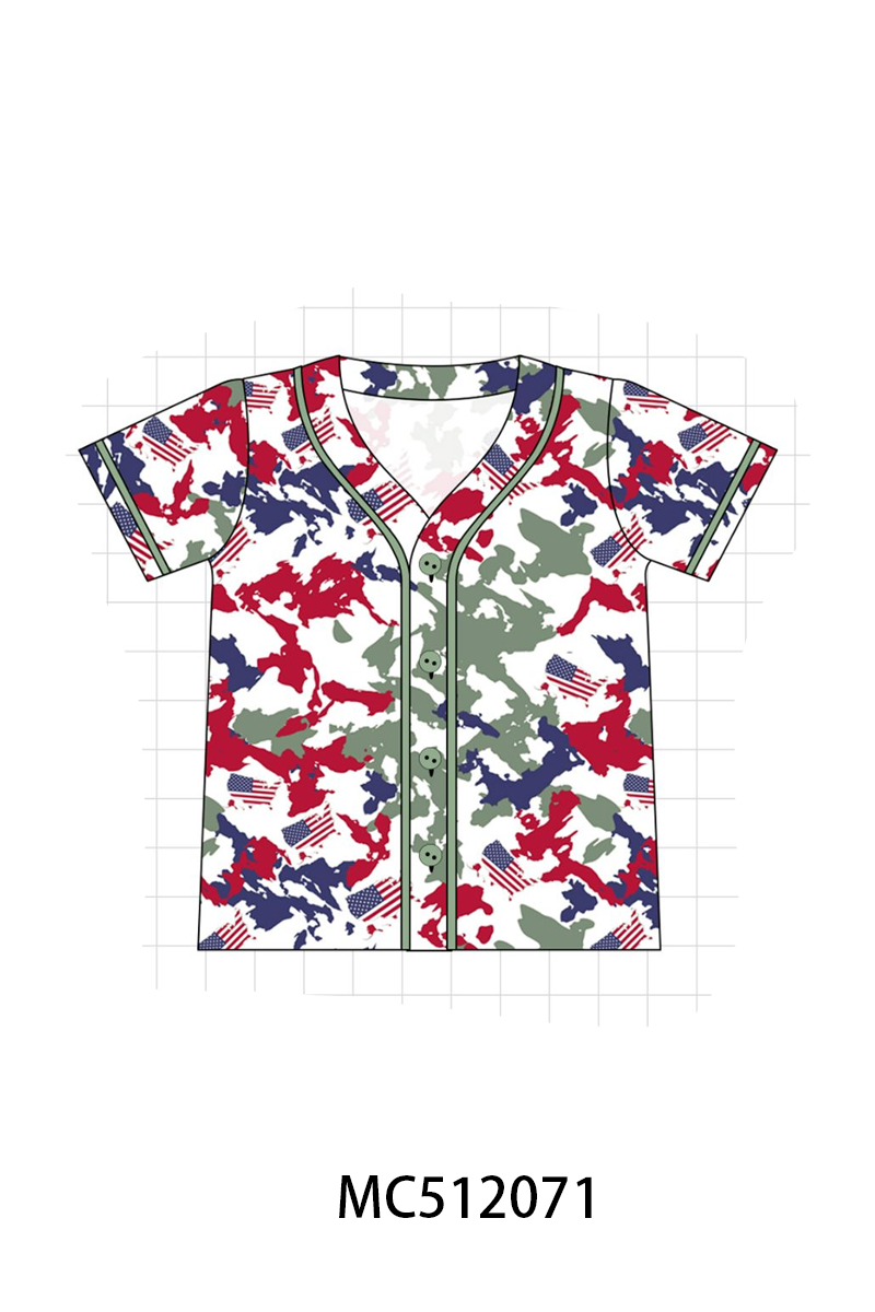 PO76 Green patriotic dinosaur flag embroidery collection