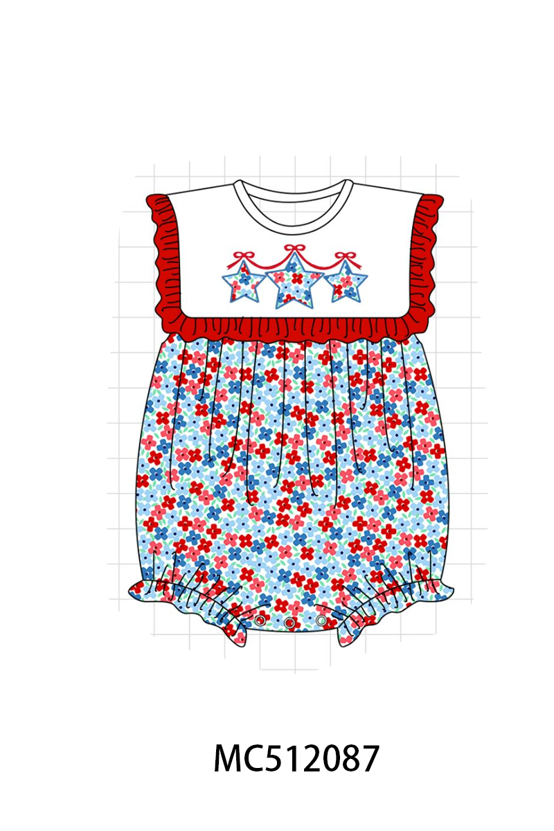 PO76 Red patriotic star applique collection