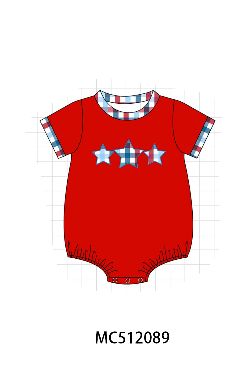 PO76 Red patriotic star applique collection