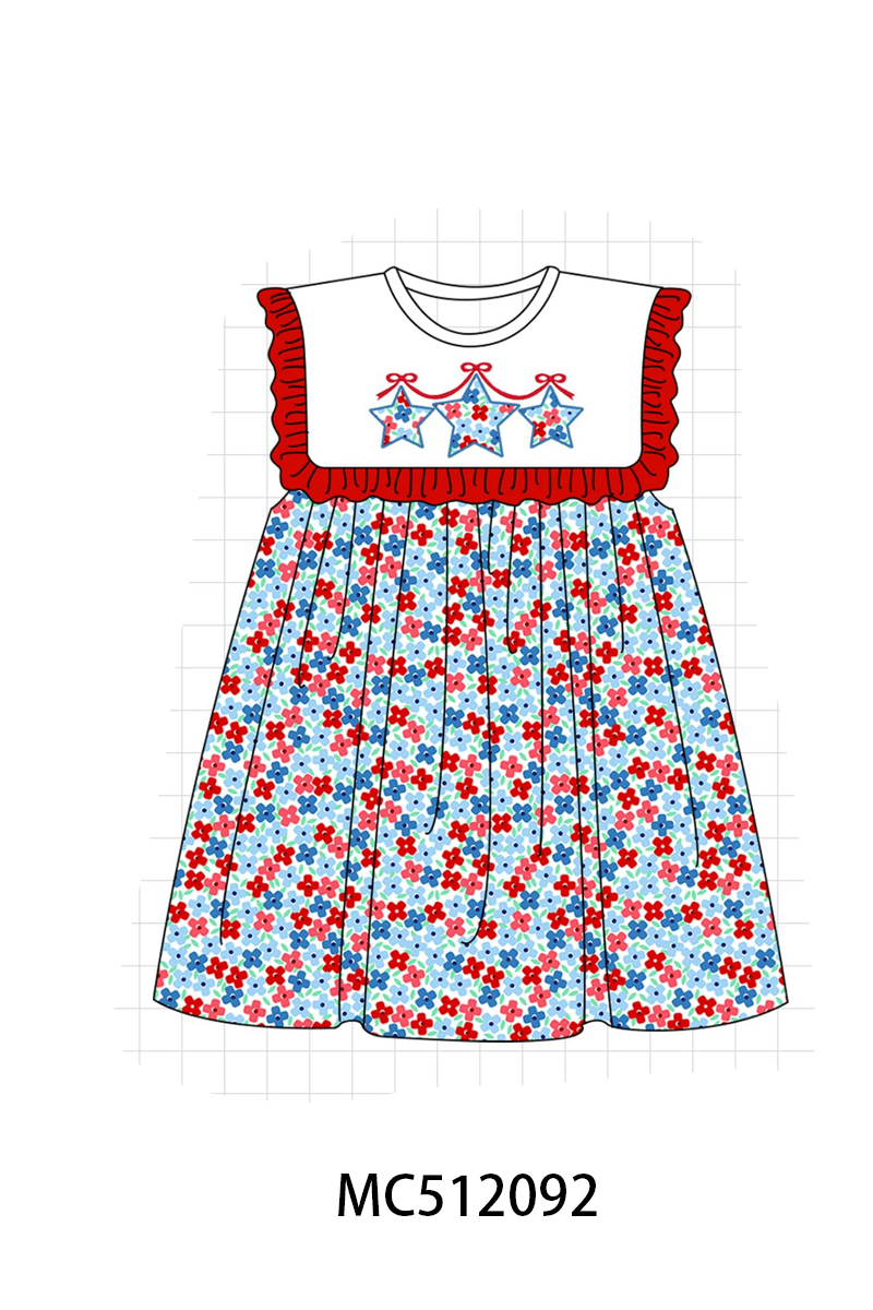 PO76 Red patriotic star applique collection