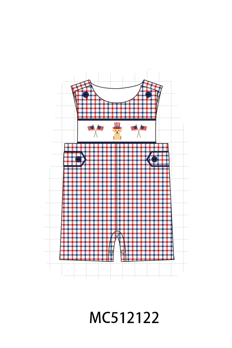 PO76 Navy patriotic puppy flag embroidery collection