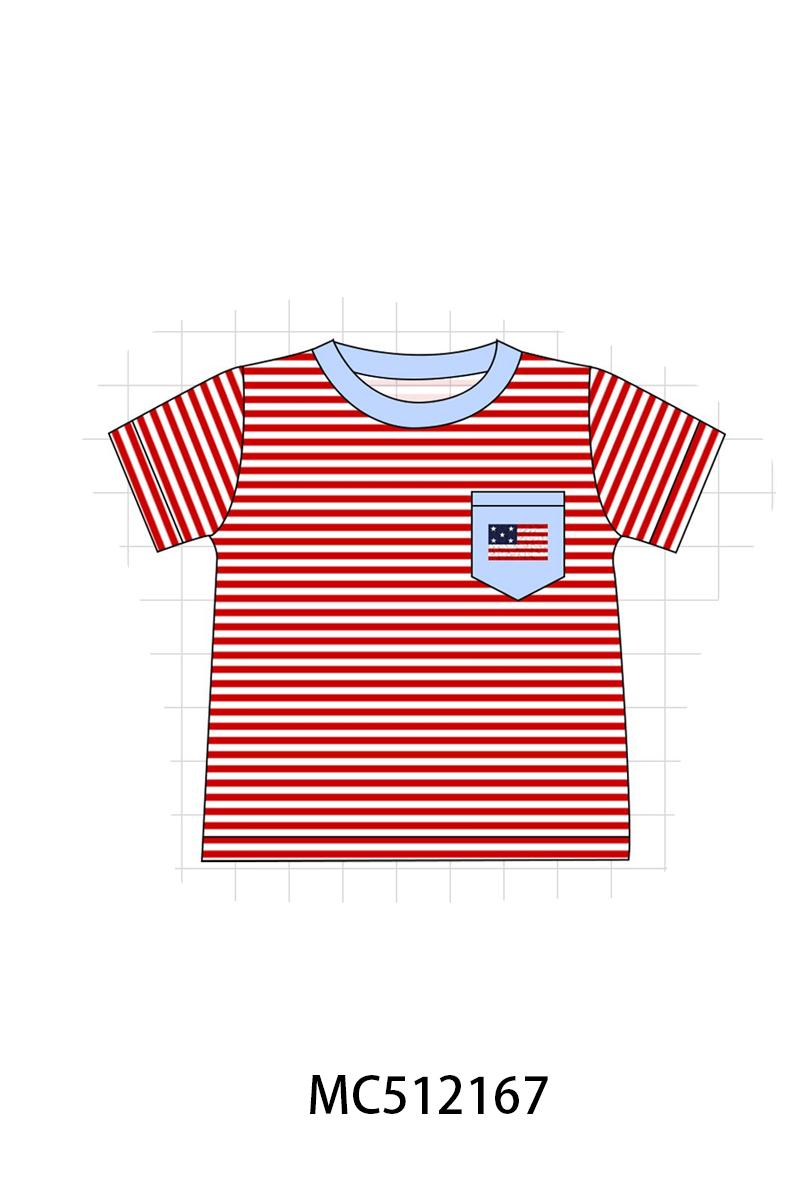 PO76 Blue Patriotic God Bless America flag french knot collection