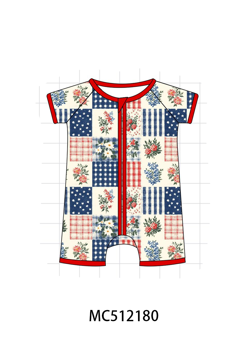 PO76 Floral checkered print bamboo collection