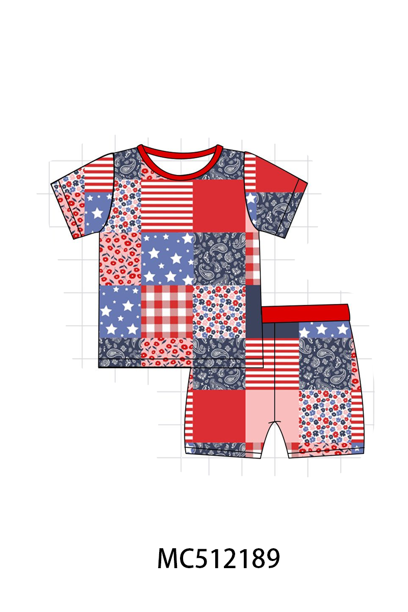 PO76 Patriotic checkered bamboo collection