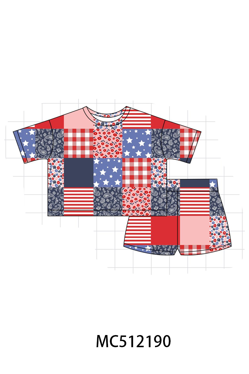 PO76 Patriotic checkered bamboo collection