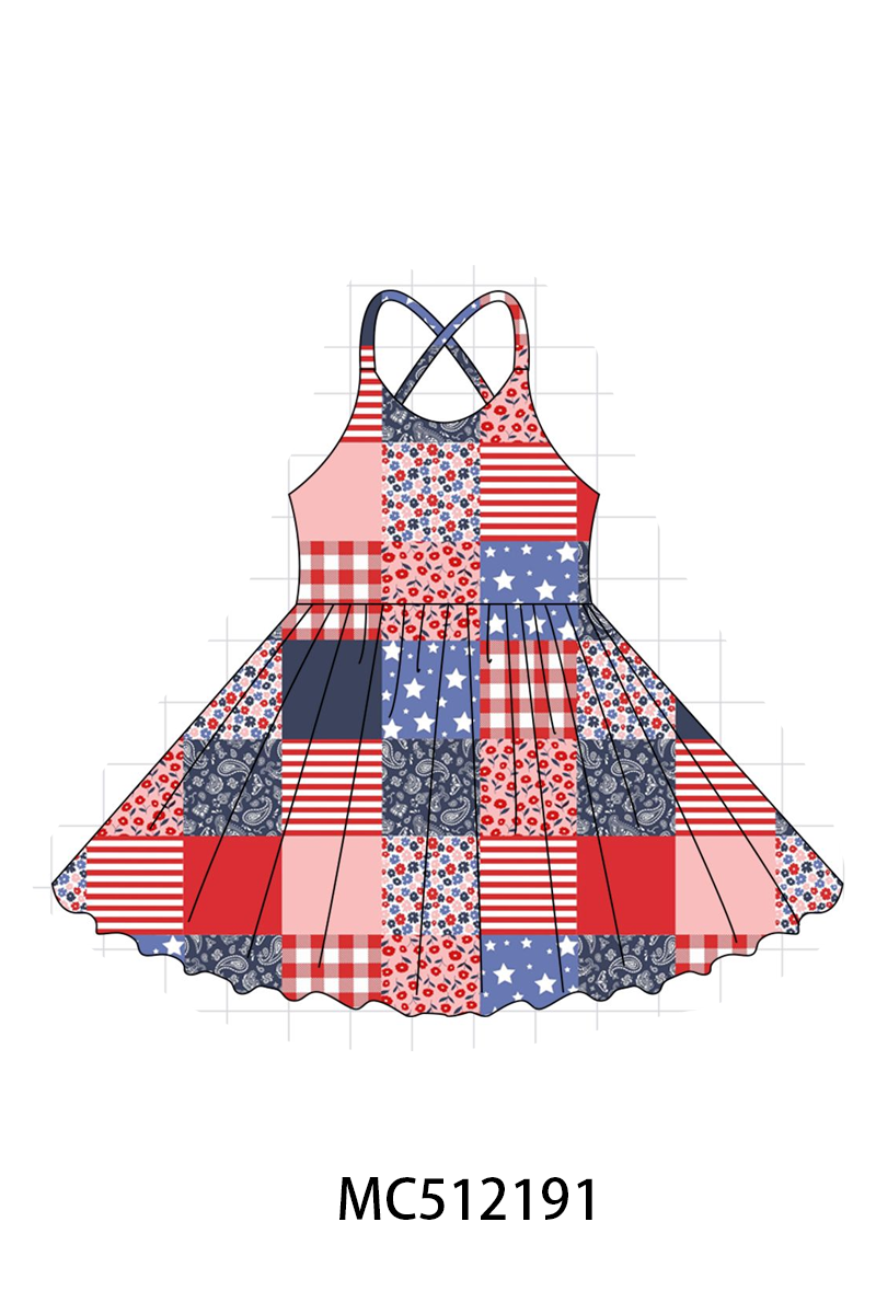 PO76 Patriotic checkered bamboo collection