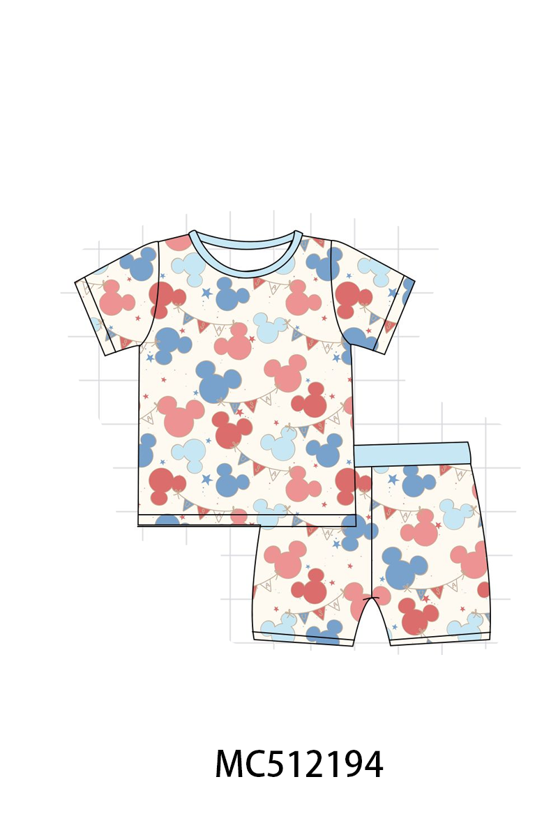 PO76 Blue character print bamboo collection