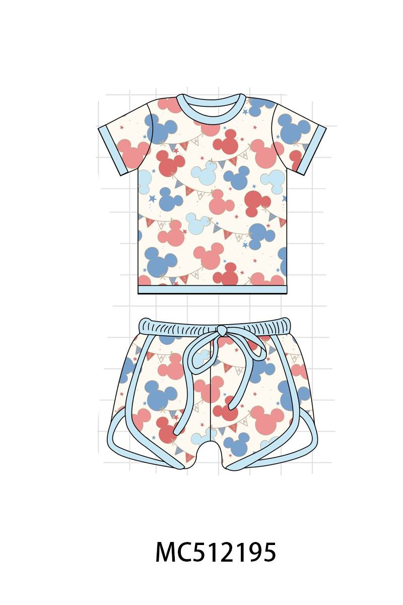 PO76 Blue character print bamboo collection