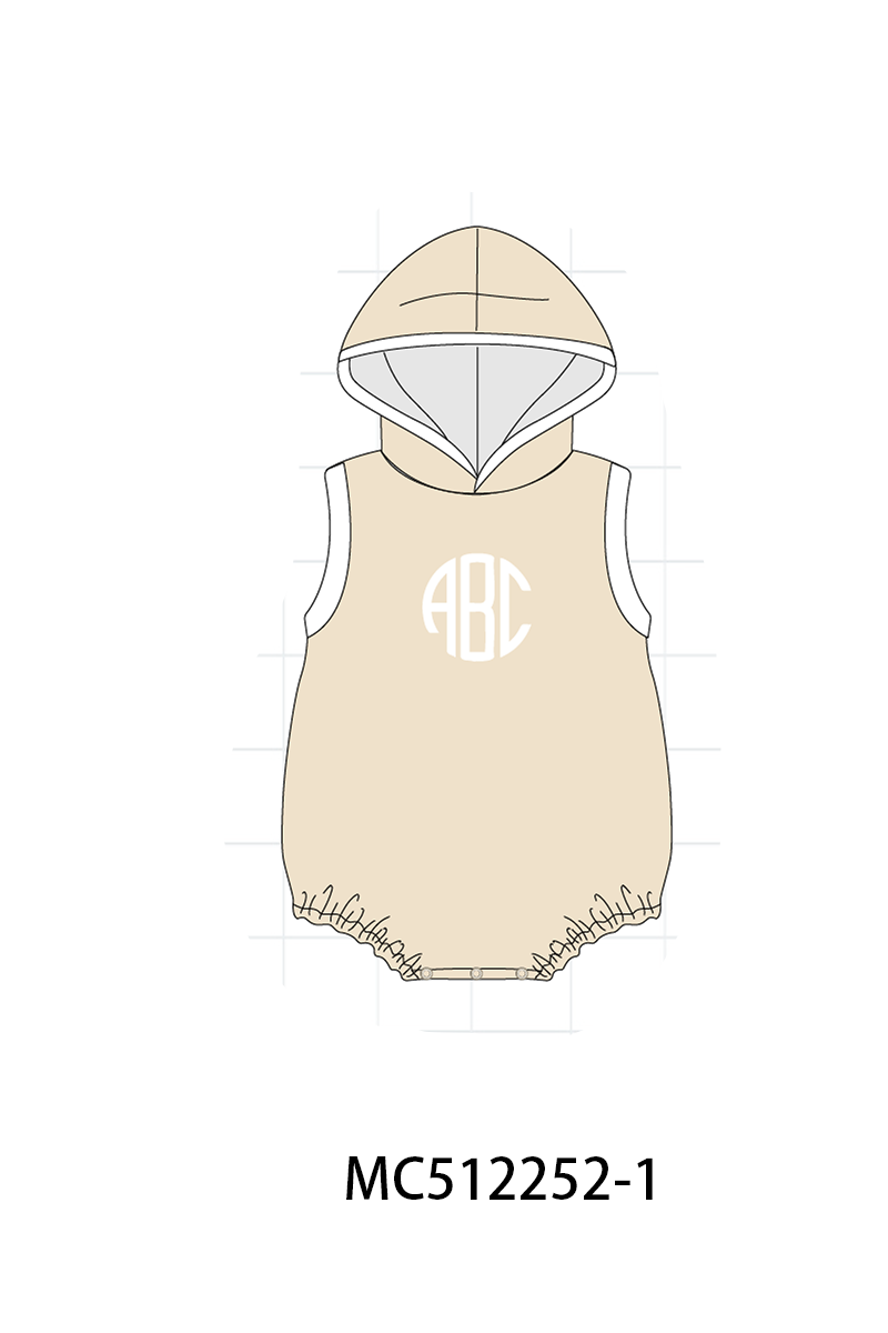 PO76 Khaki block monogram embroidery collection