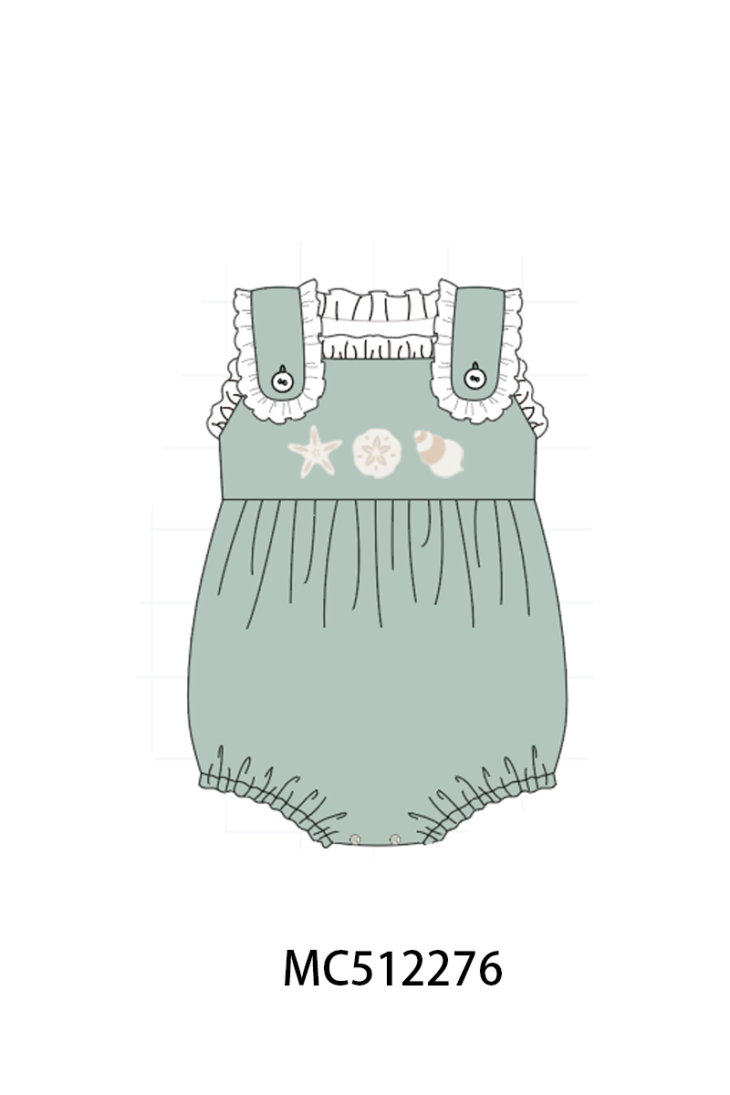 PO76 Sage starfish shell embroidery collection