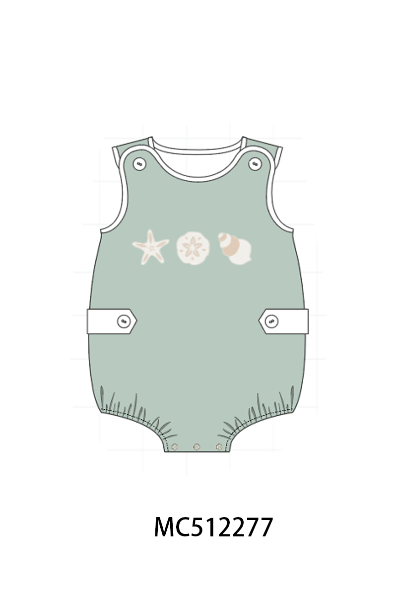 PO76 Sage starfish shell embroidery collection