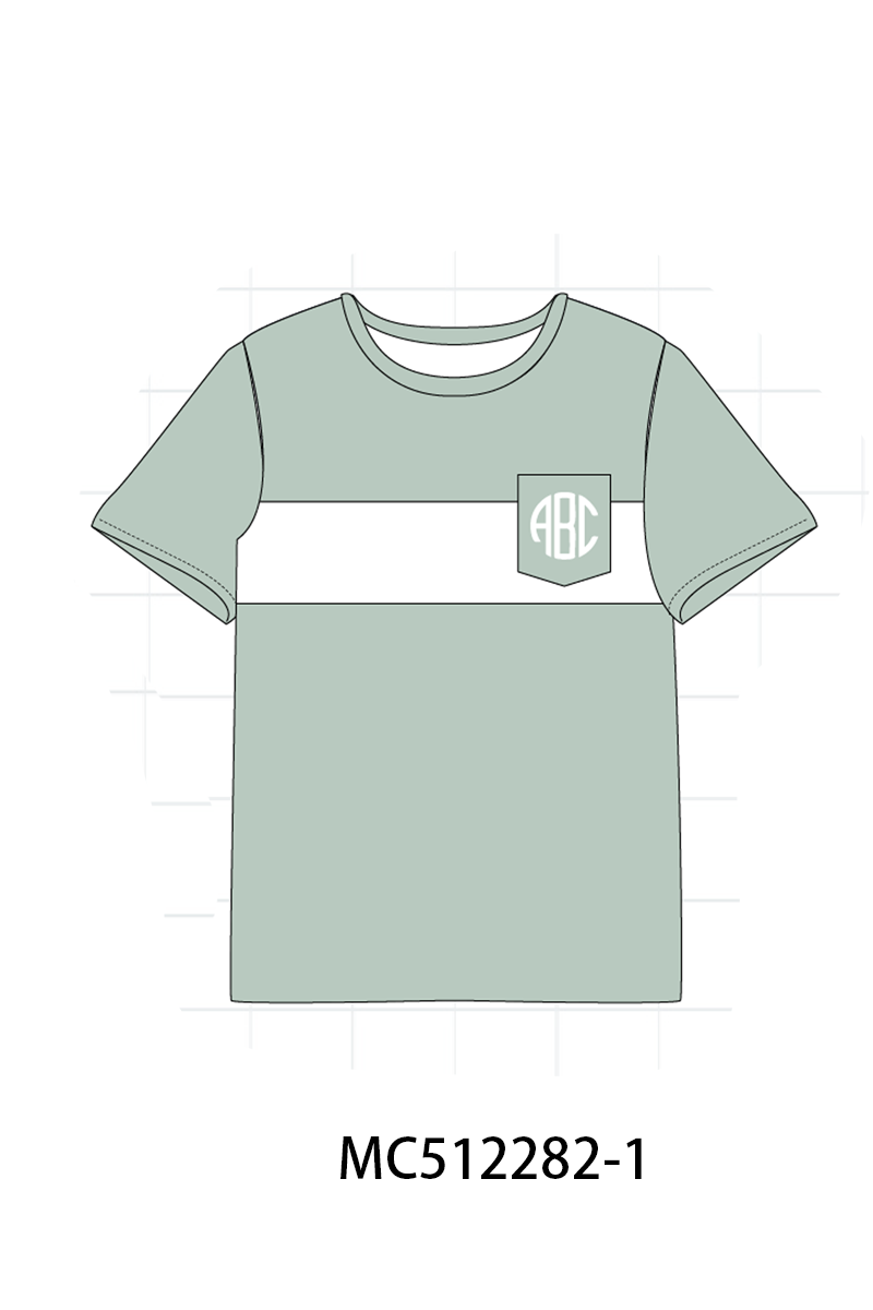 PO76 Sage monogram embroidery collection