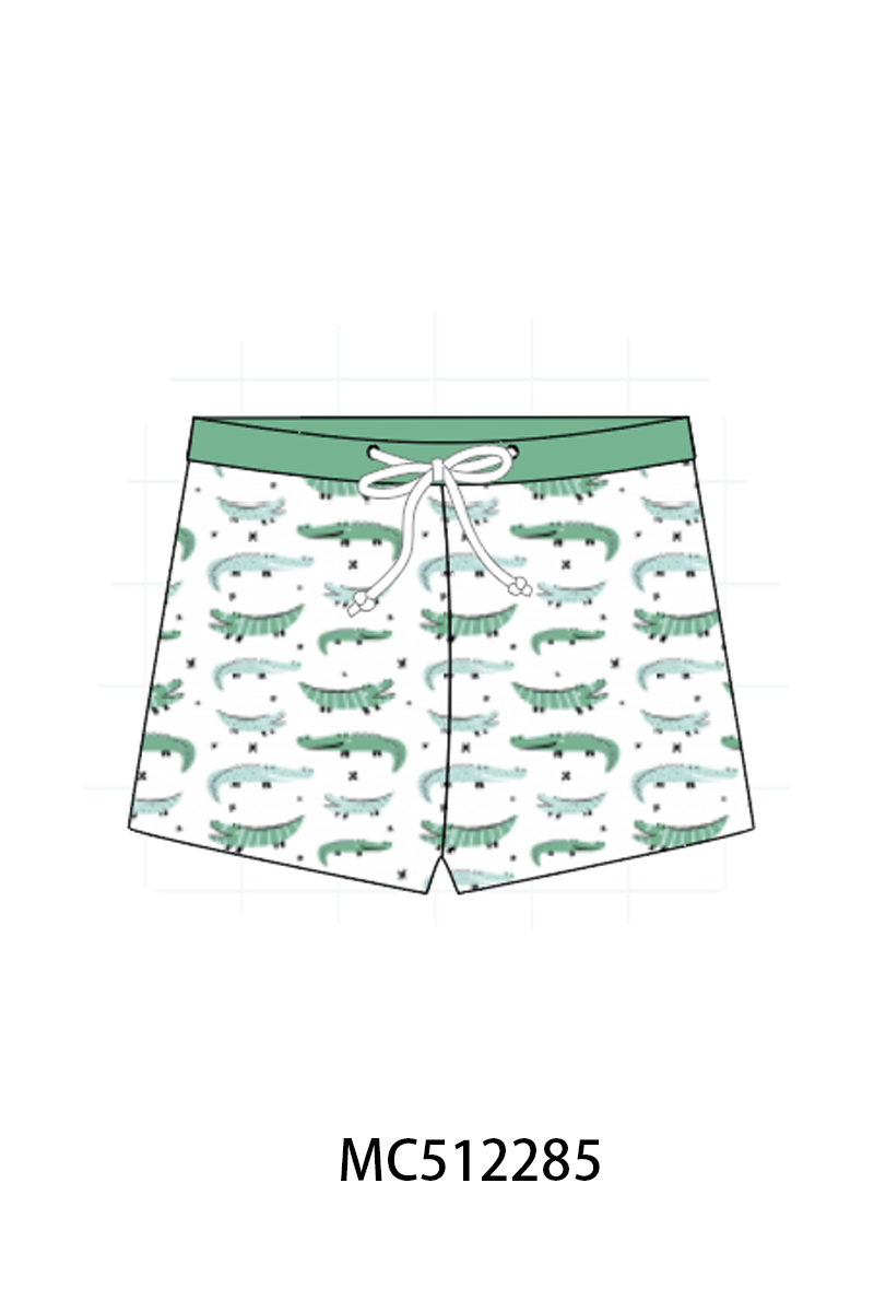 PO76 Green crocodile boy swimsuit collection