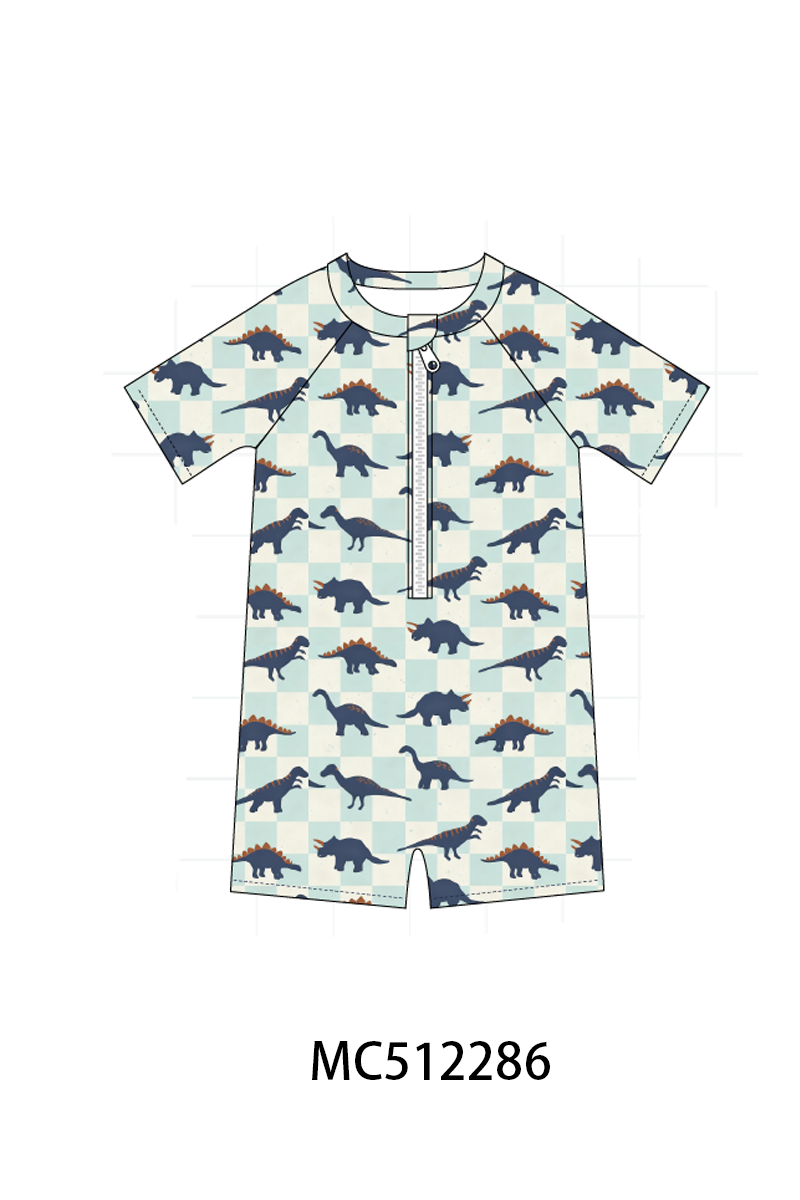 PO76 Sage dinosaur boy swimsuit collection