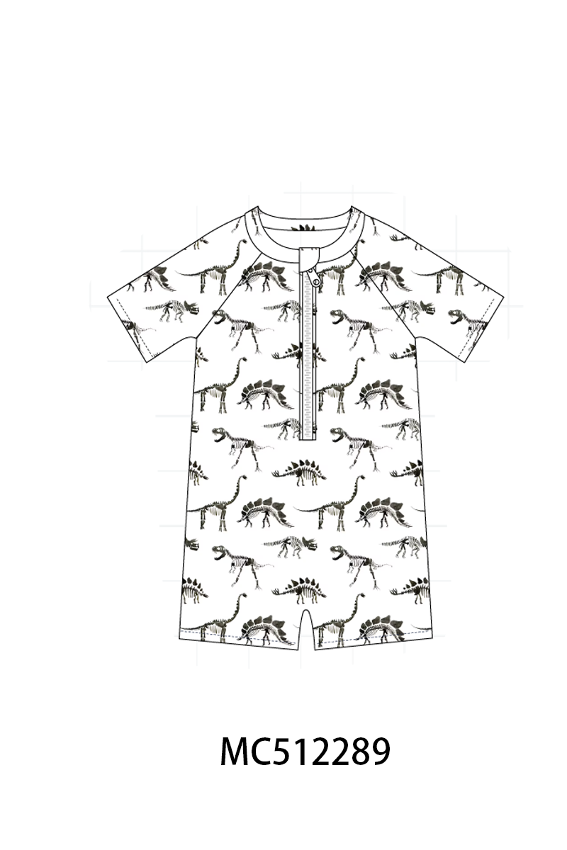 PO76 Navy dinosaur boy swimsuit collection