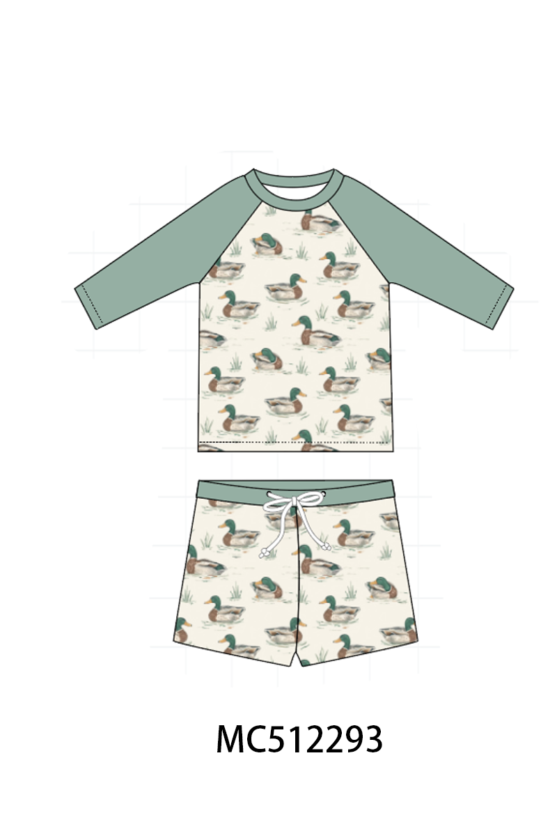 PO76 Sage duck boy swimsuit collection