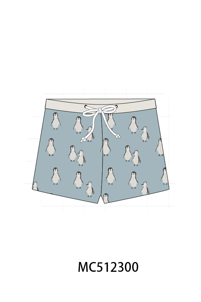PO76 Blue penguin boy swimsuit collection