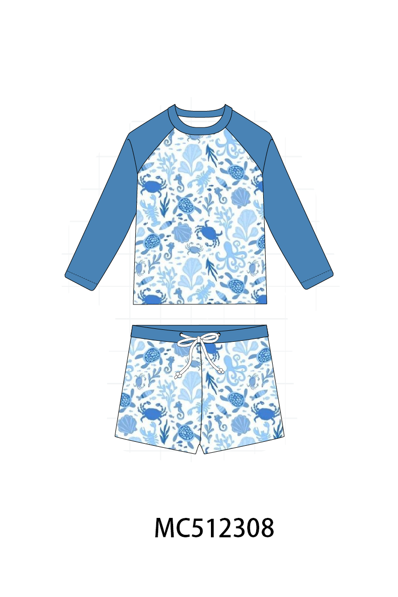 PO76 Blue marine boy swimsuit collection