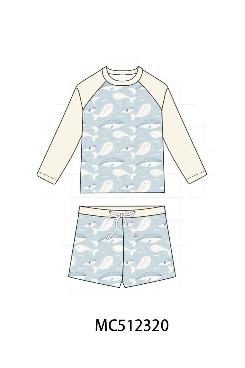 PO76 Whale boy swimsuit collection