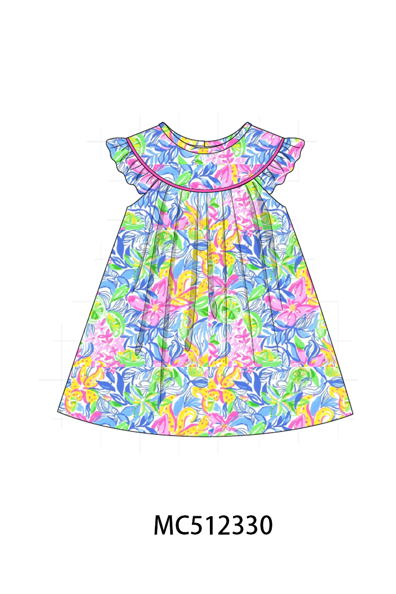 PO76 Pink lily floral print collection